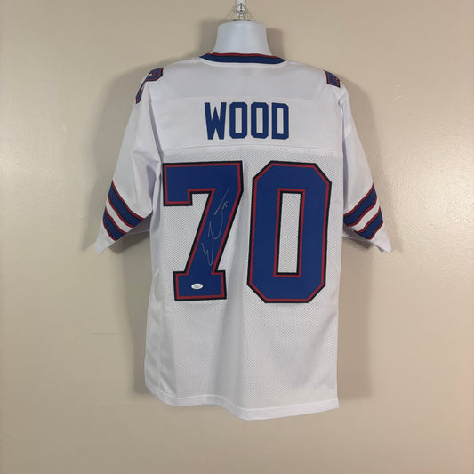 Eric Wood - Signed White Buffalo Bills Pro Style Jersey JSA