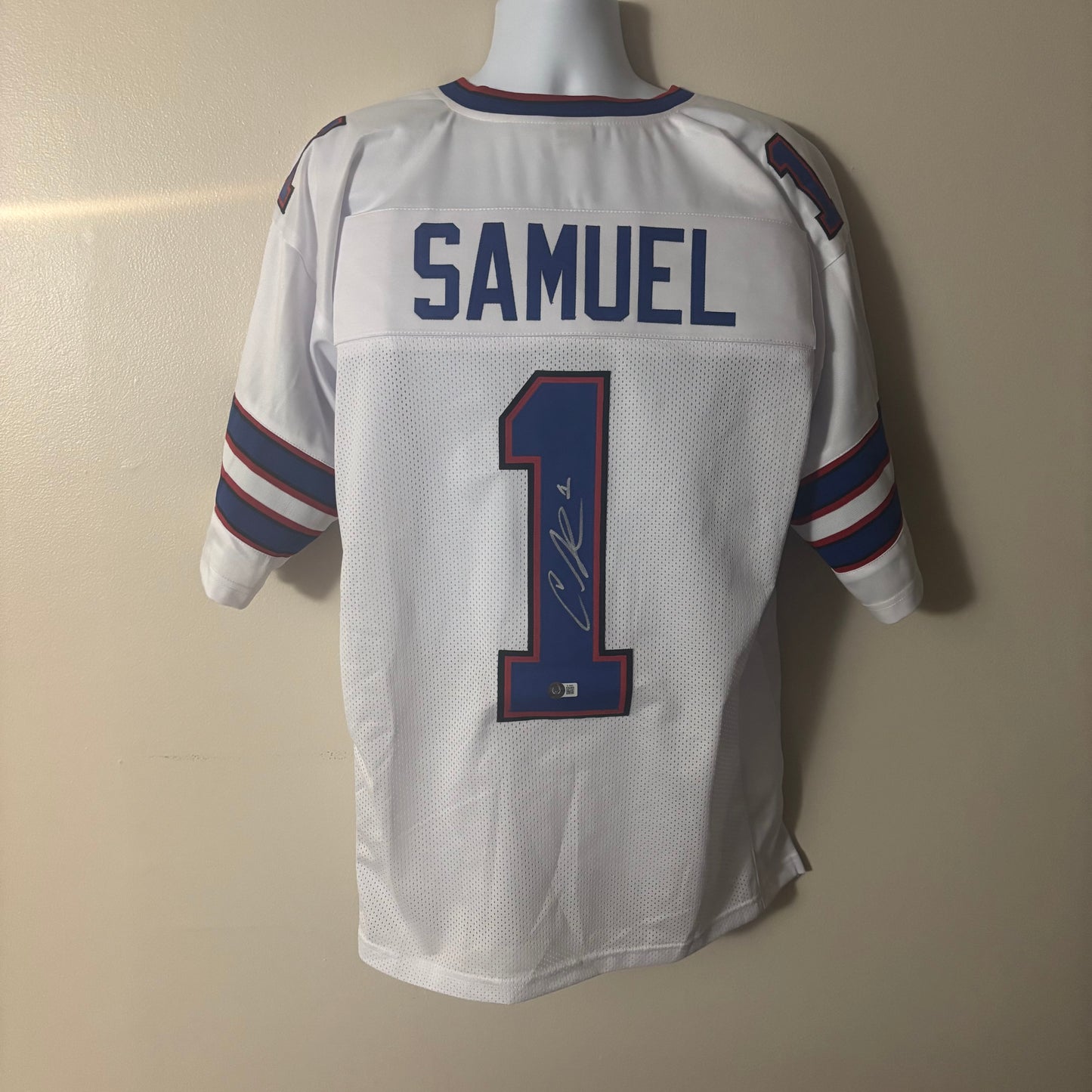 Curtis Samuel - Signed White Buffalo Bills Pro Style Jersey Beckett