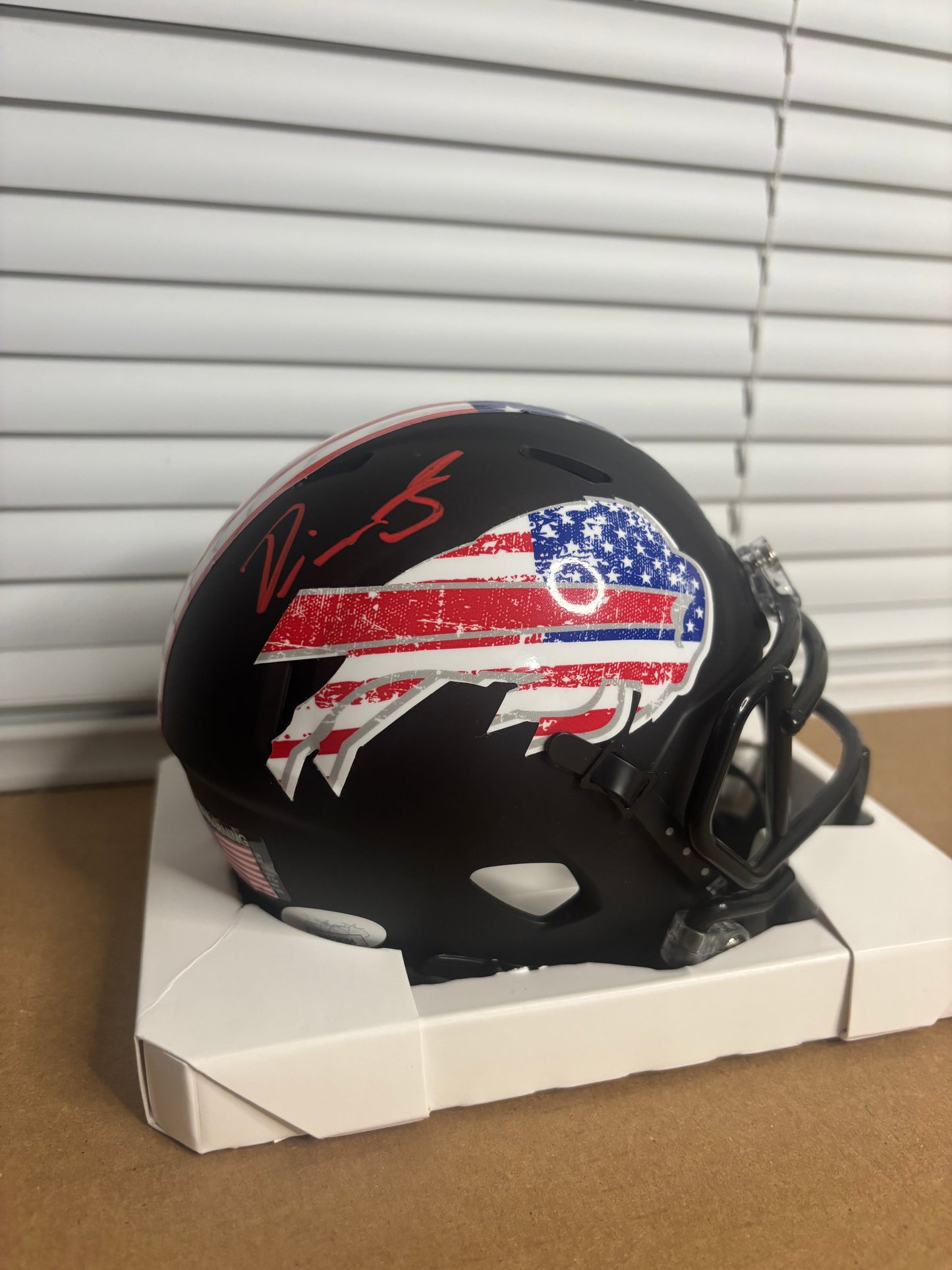 Devin Singletary Signed Buffalo Bills Custom USA Mini