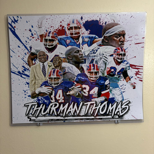 Thurman Thomas Unsigned Buffalo Bills 16x20 Poster Edit