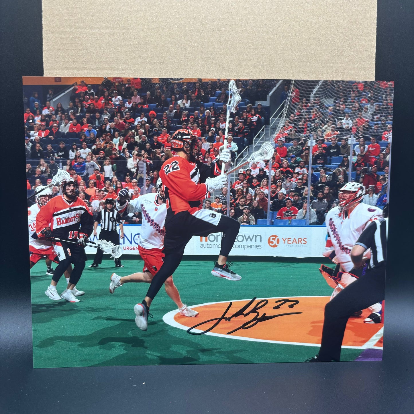 Josh Byrne Signed Buffalo Bandits 8x10 (Air Byrne)