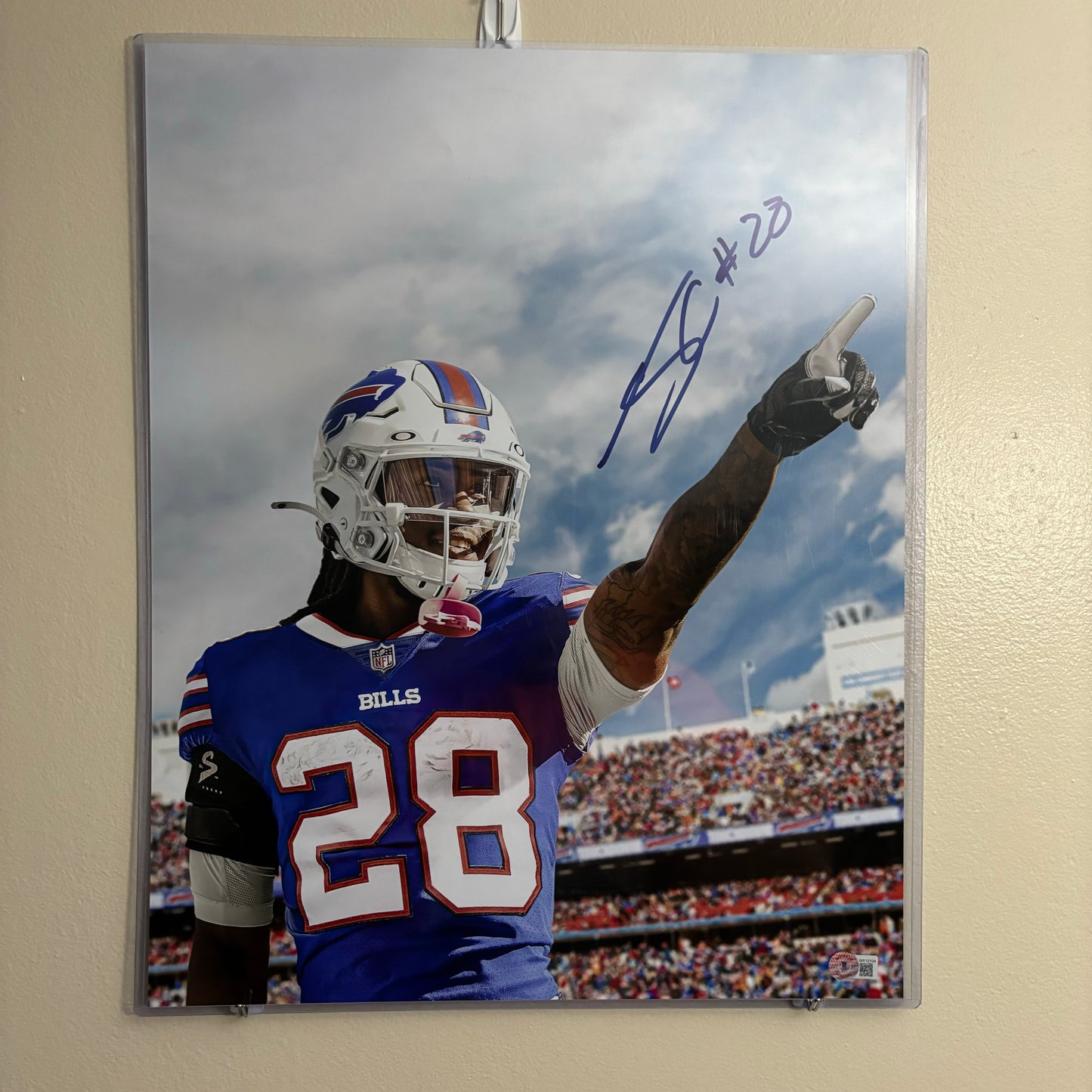 James Cook Signed Buffalo Bills 16x20 Debut