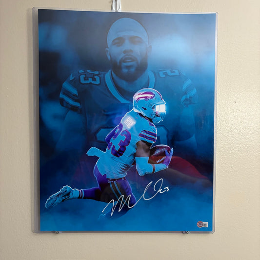 Micah Hyde Signed Glow Buffalo Bills 16x20