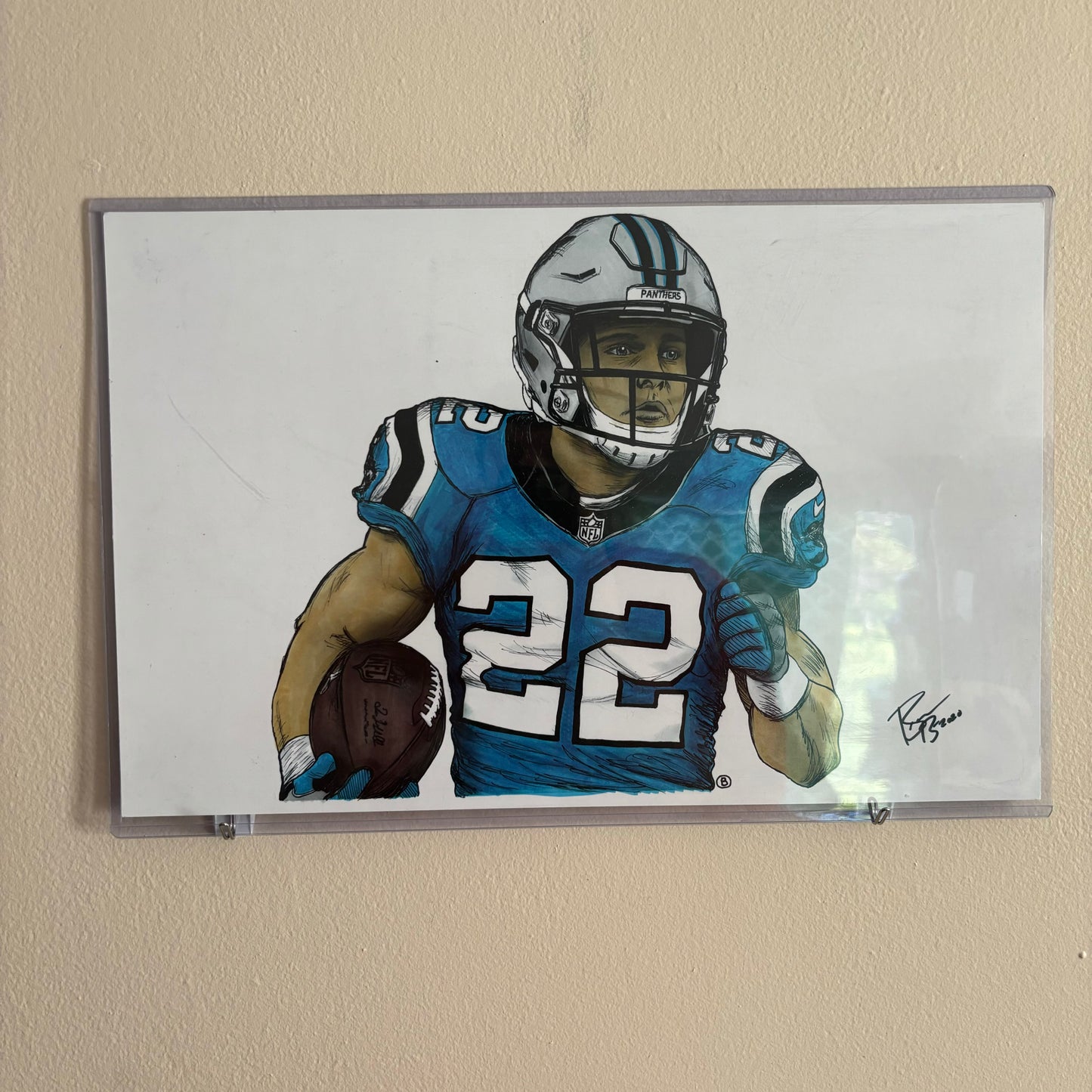 Christian McCaffrey Carolina Panthers 11x17 Poster