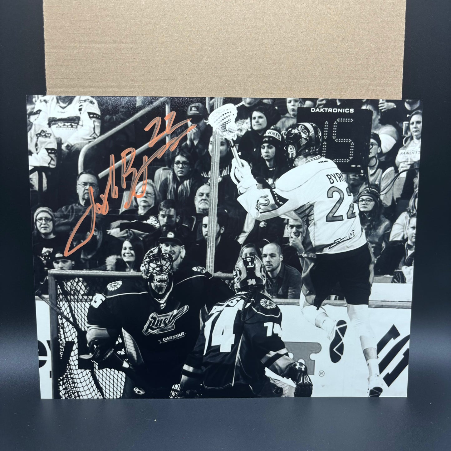 Josh Byrne Signed Buffalo Bandits 8x10 (Black & White)