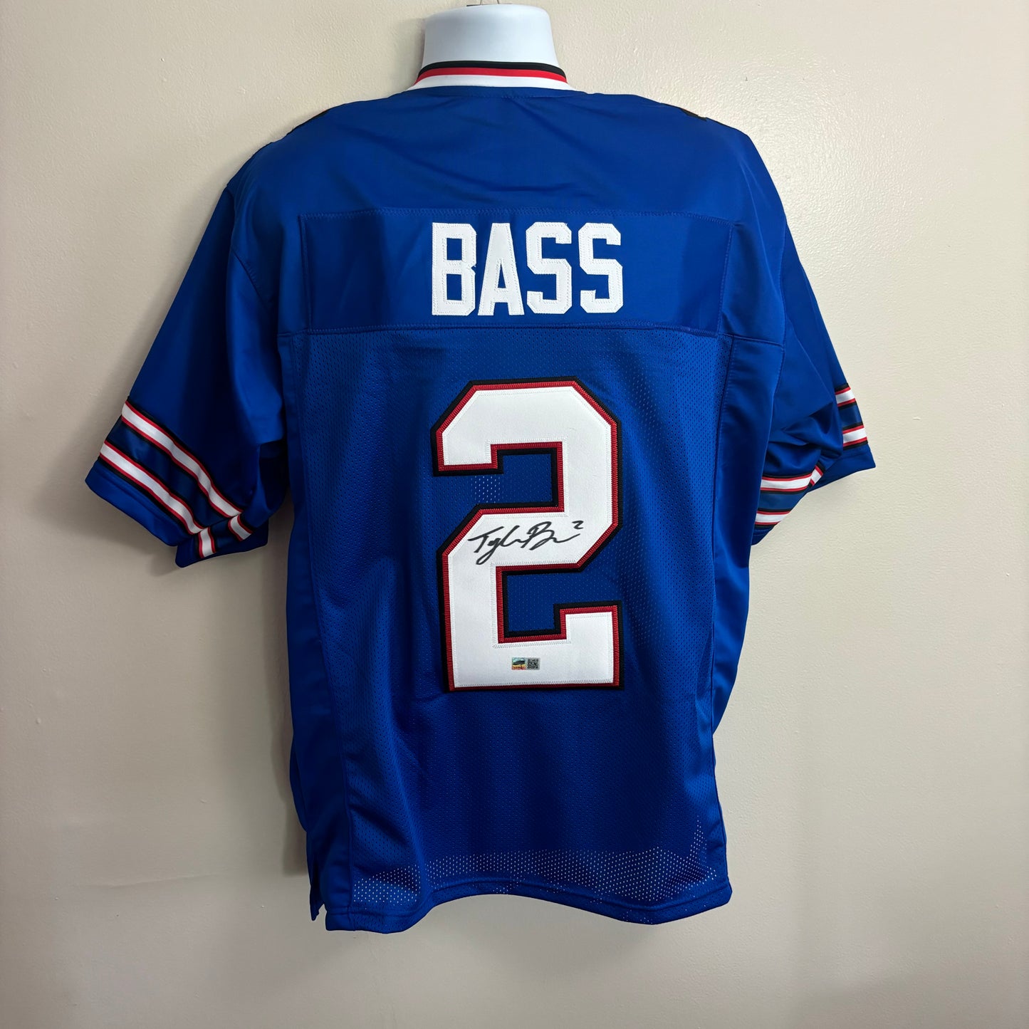 Tyler Bass Signed Buffalo Bills Jersey (Blue)