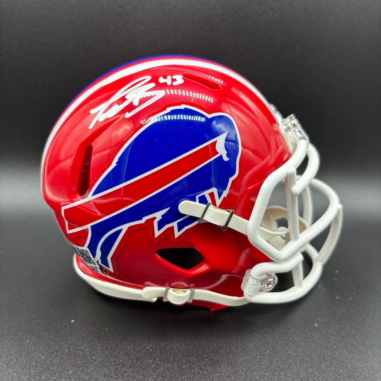 Terrell Bernard Signed Buffalo Bills Red Speed Mini