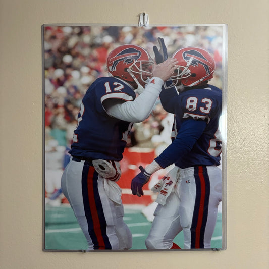 Jim Kelly & Andre Reed Unsigned 16x20 Buffalo Bills Poster