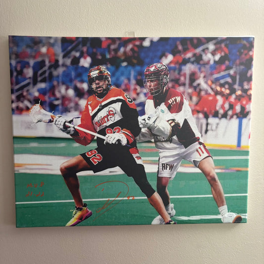 Dhane Smith Signed Buffalo Bandits 16x20 Canvas (MVP)