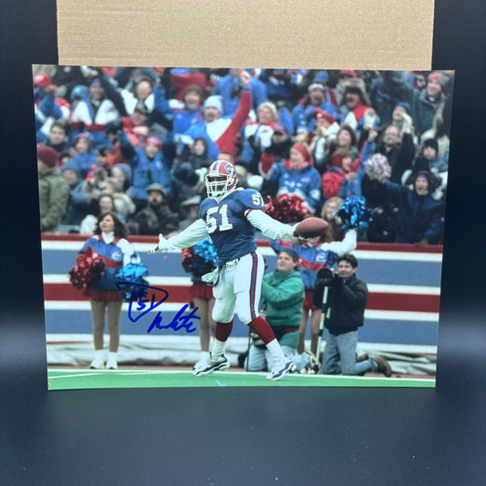 David White Signed Buffalo Bills 8x10 Blue