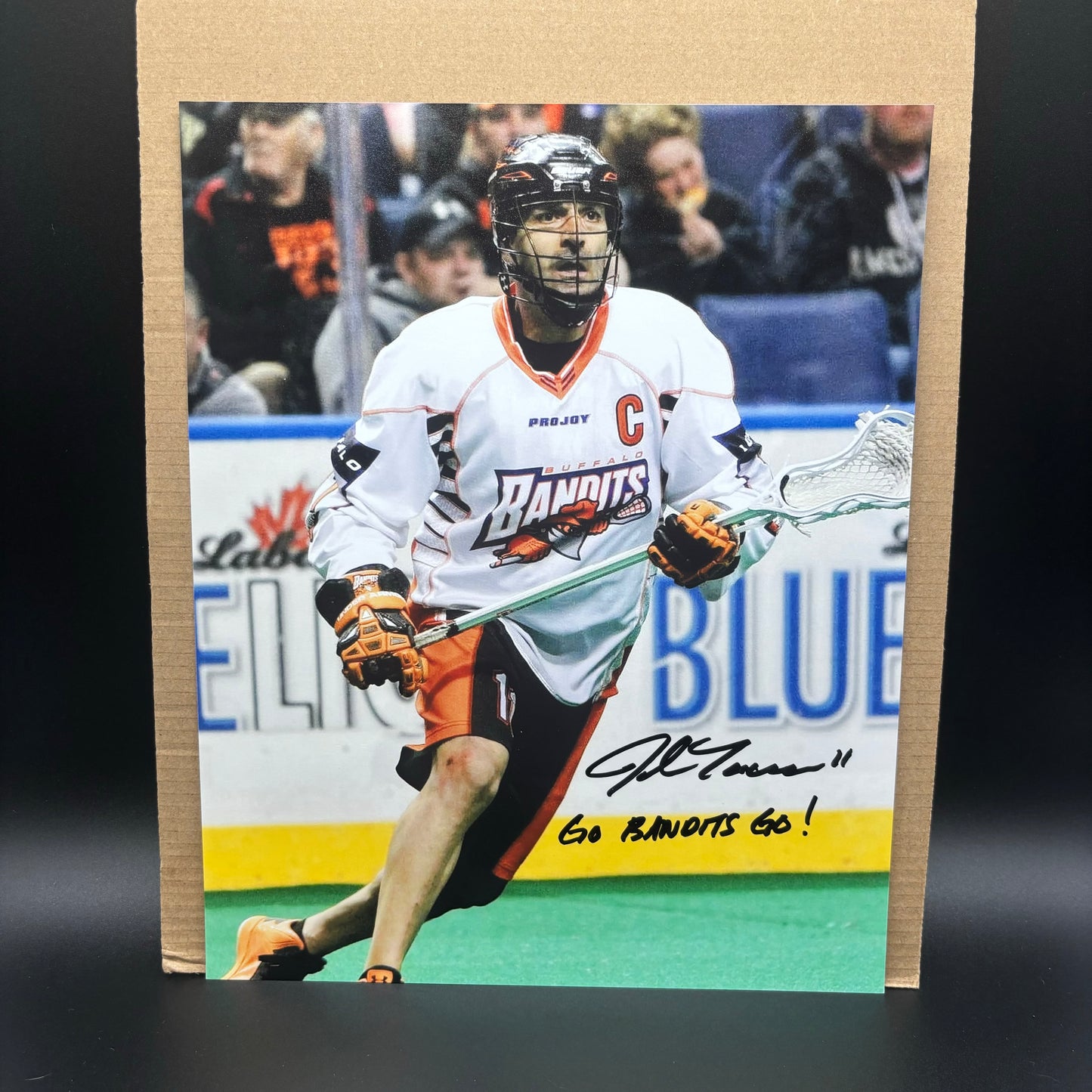 John Tavares Signed Buffalo Bandits 8x10 (White Uni Script)