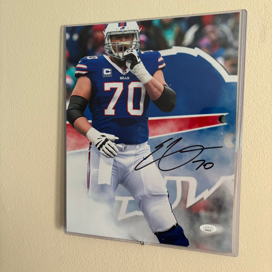 Eric Wood Signed Buffalo Bills 11x14 Tunnel