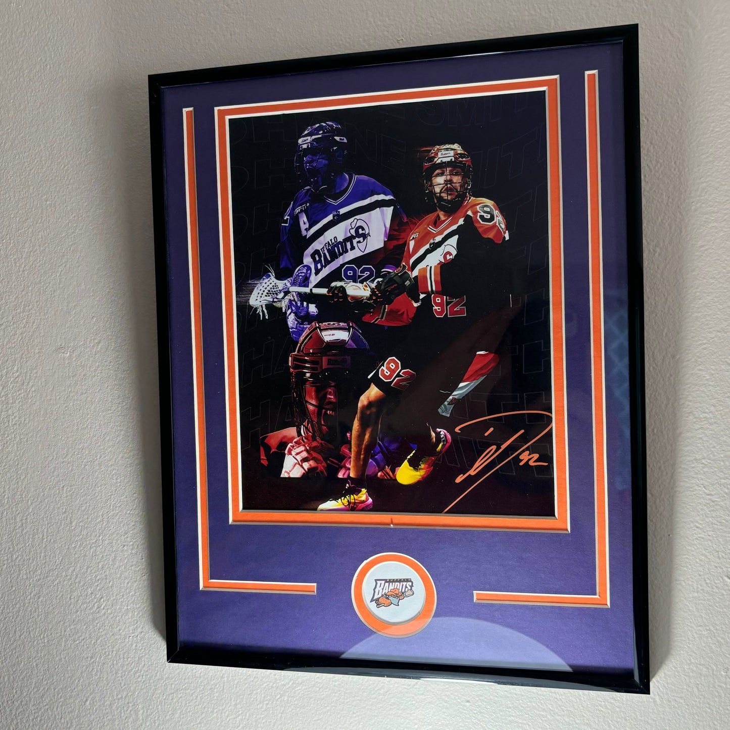 Dhane Smith Framed Signed Buffalo Bandits 8x10