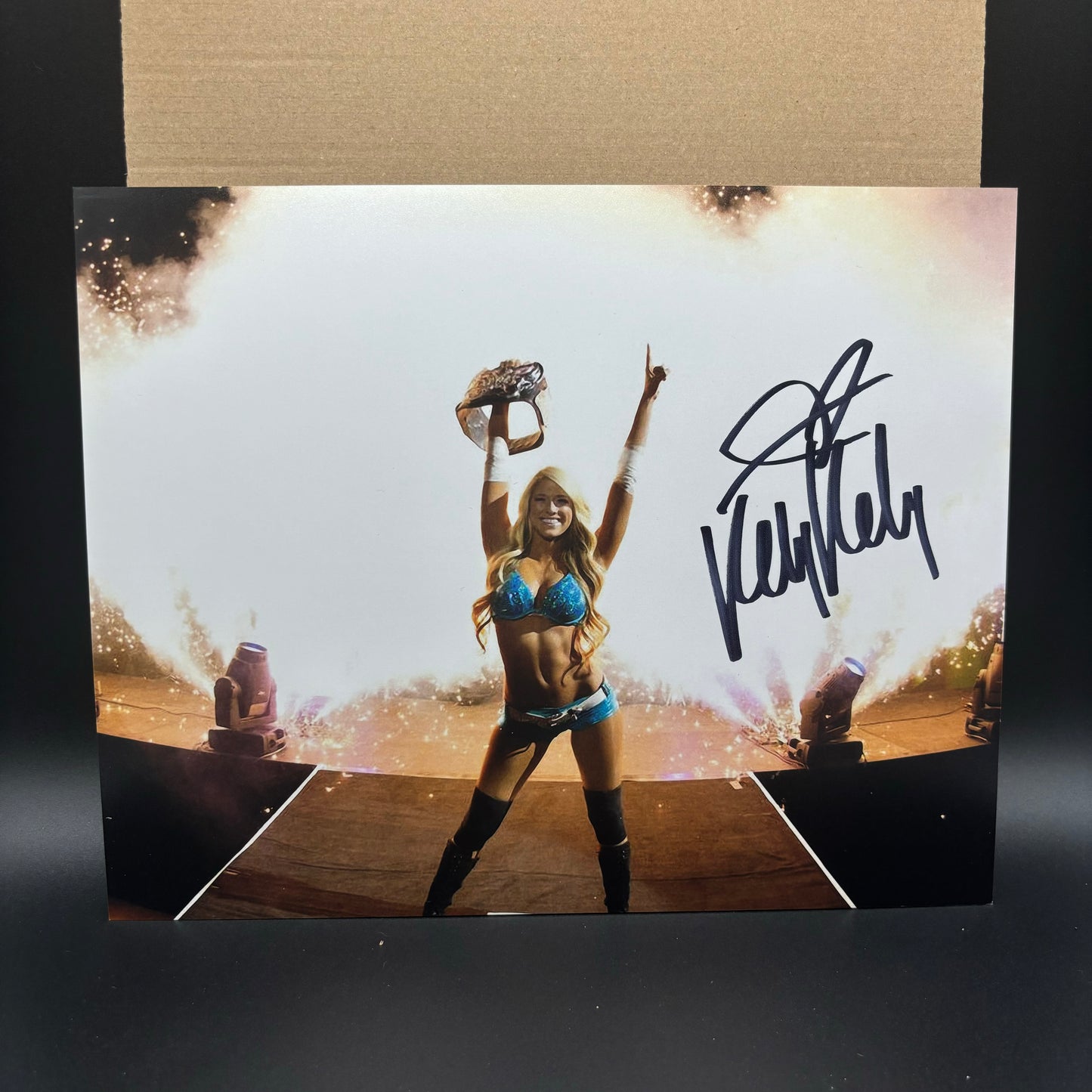 Kelly Kelly Signed 8x10 Baby Blue