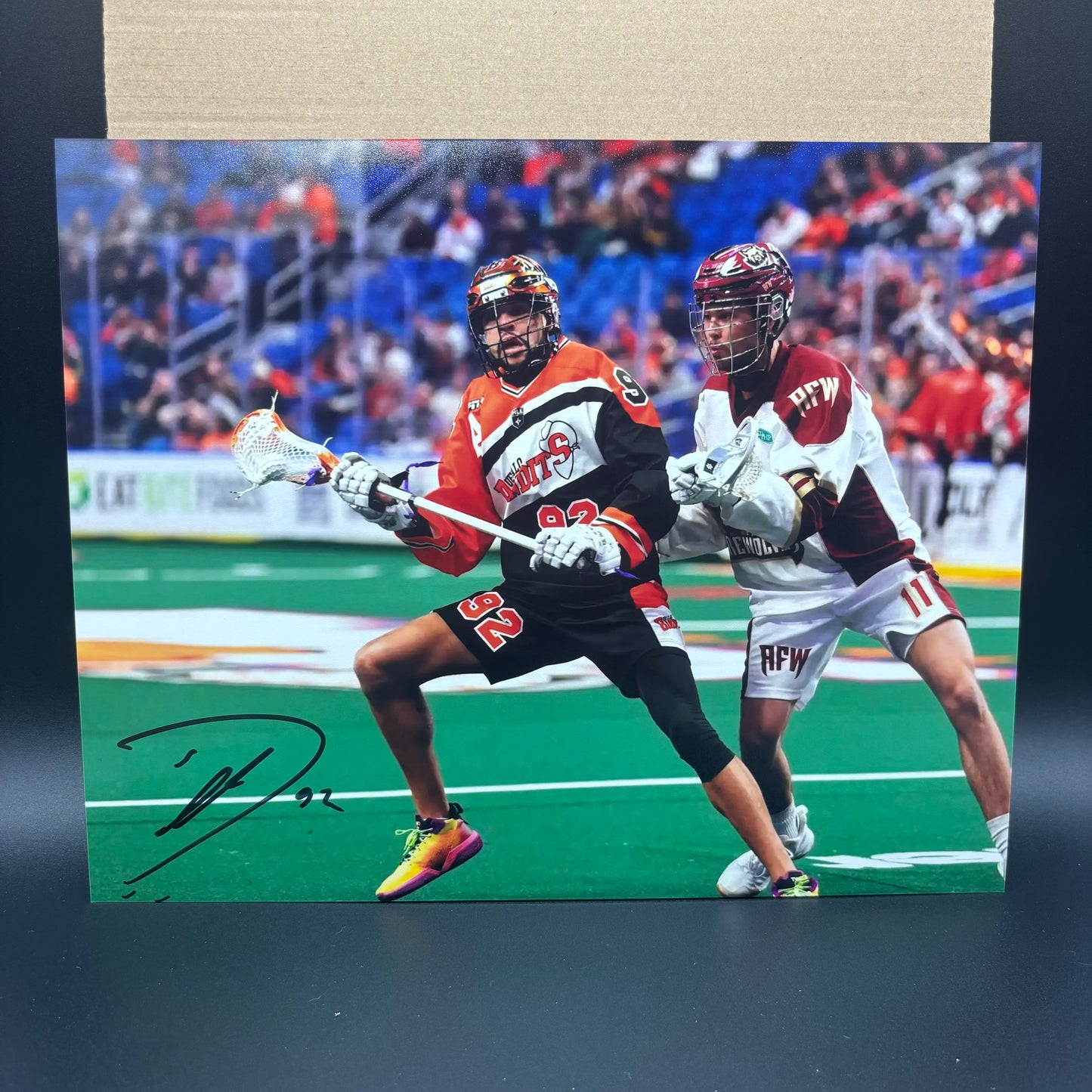 Dhane Smith Signed Buffalo Bandits 8x10 (Tough)