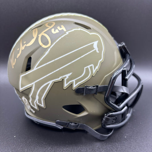 Richie Incognito Signed Buffalo Bills Salute to Service Mini Helmet