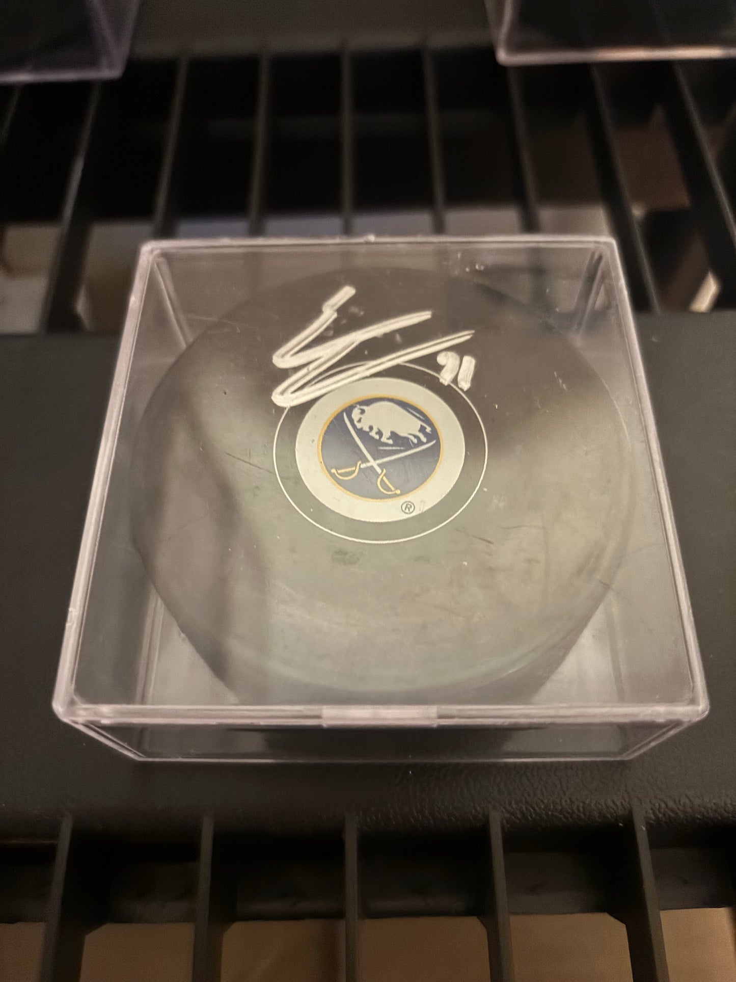 Eric Comrie Signed Buffalo Sabres Puck